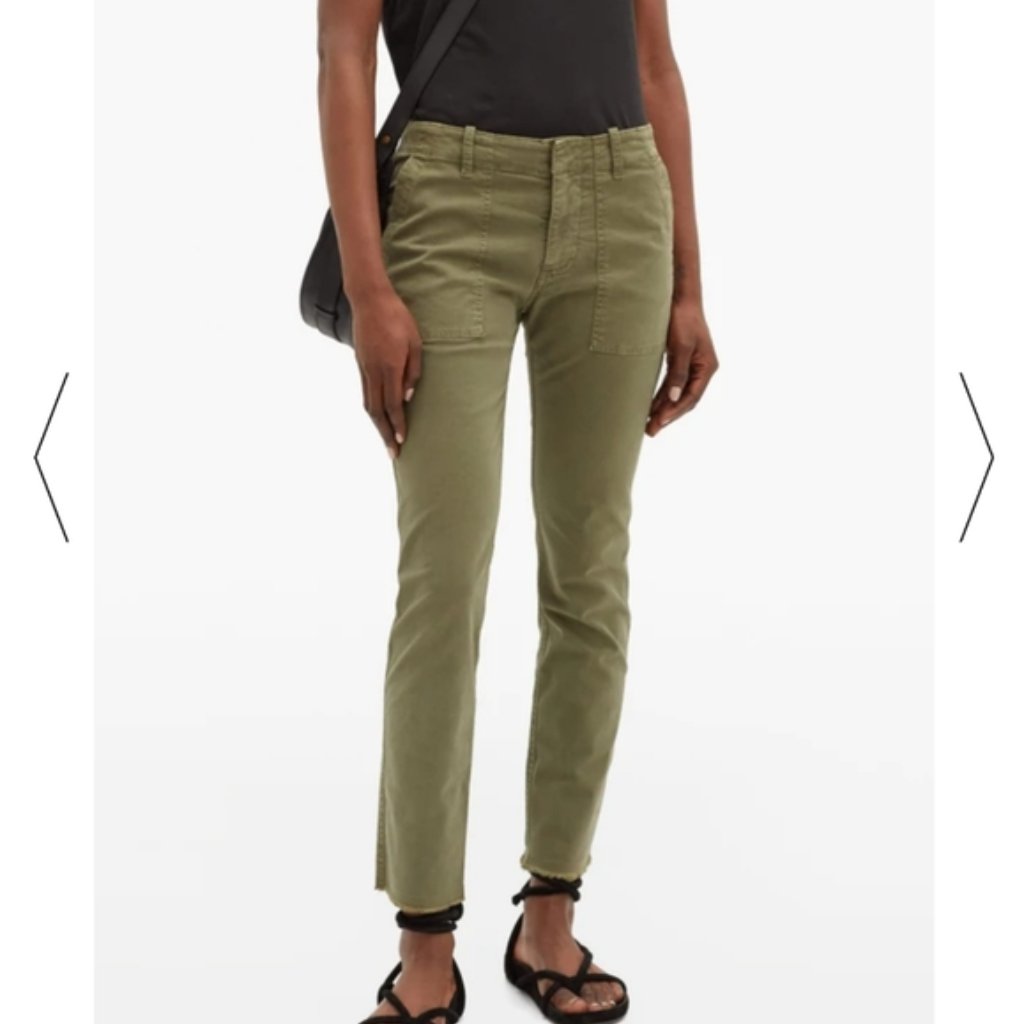 Nili Lotan Jenna Pants In Olive Green 10